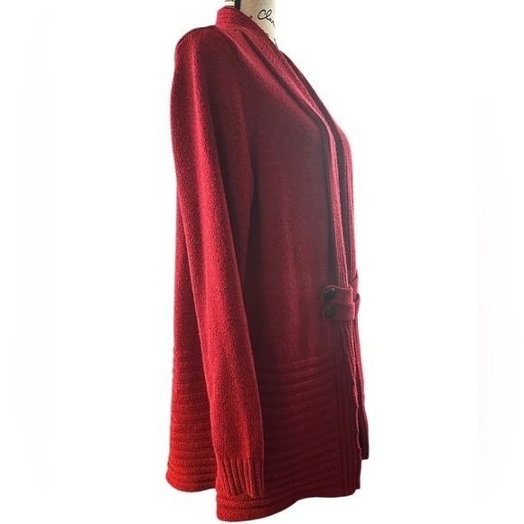 AB Studio Red Knit Sweater - Picture 2 of 7